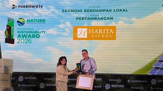 Harita Nickel Raih Penghargaan Nusantara Sustainability Award 2026 Lewat Dampak Ekonomi Lokal