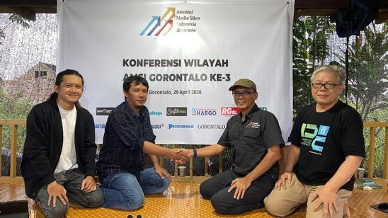 Melki Gani-Fajri A. Kidjab Ketua dan Sekretaris Terpilih AMSI Wilayah Gorontalo Periode 2026-2030