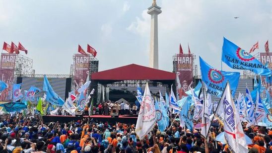 Prabowo Bakal Hadiri May Day di Monas Hari Ini