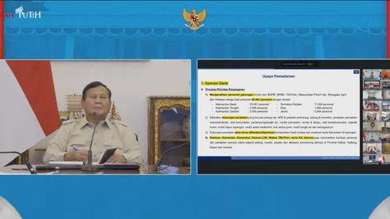 Kapolri Lapor Ada Koporasi Terkait Karhutla, Prabowo: Saya Ingin Tahu Korporasi Milik Siapa!