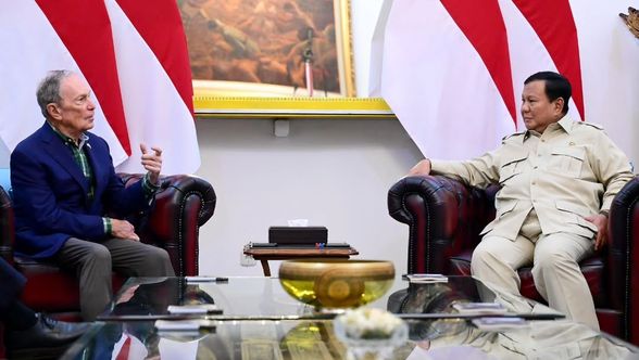Presiden Prabowo Subianto menerima kunjungan Michael Bloomberg