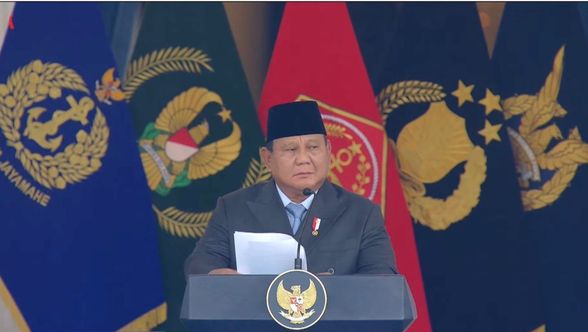 Presiden Prabowo Lantik Perwira TNI/Polri di Istana