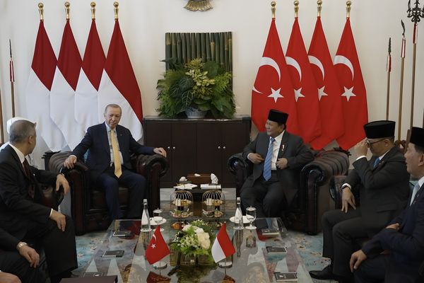 Presiden Erdogan dan Presiden Prabowo di Istana Bogor