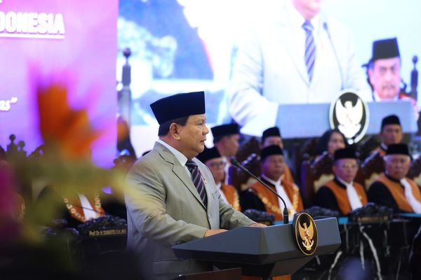 Presiden Prabowo di acara Mahkamah Agung