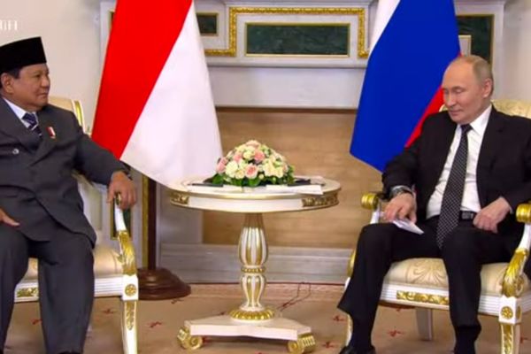 Presiden Prabowo dan Presiden Putin