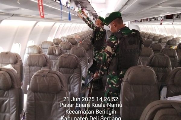 TNI Pastikan Keamanan Ancaman Bom di Saudia Arabia Airlines SV5688, Pesawat Kembali Lanjutkan Penerbangan Menuju Surabaya dengan Aman