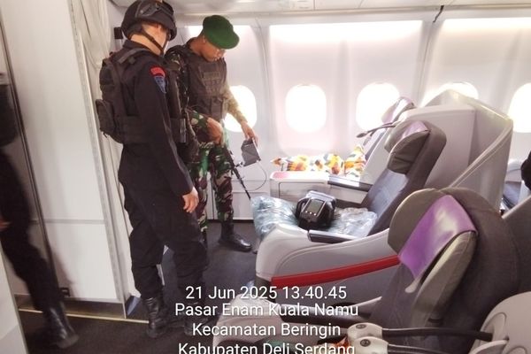 TNI Pastikan Keamanan Ancaman Bom di Saudia Arabia Airlines SV5688, Pesawat Kembali Lanjutkan Penerbangan Menuju Surabaya dengan Aman