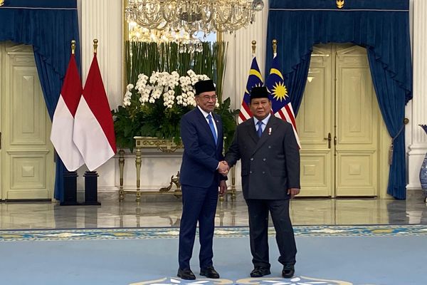 PM Malaysia bertemu Presiden Prabowo di Istana Jakarta