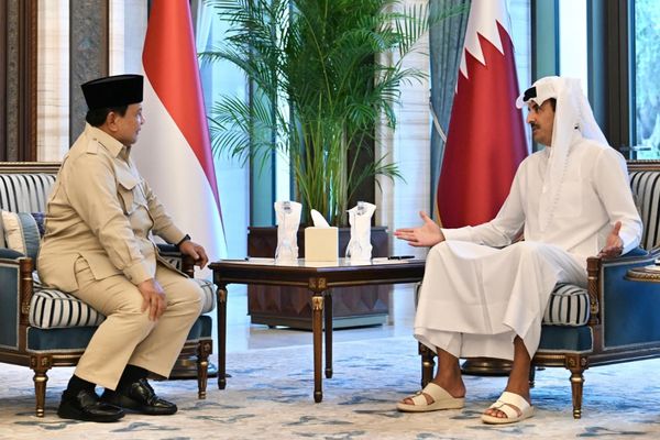 Moment Prabowo Bertemu Emir Qatar beri Dukungan dan Solidaritas Indonesia