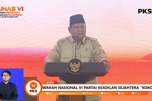 Presiden Prabowo di Munas VI PKS