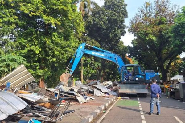 Penertiban Pedagang di Jalan Barito