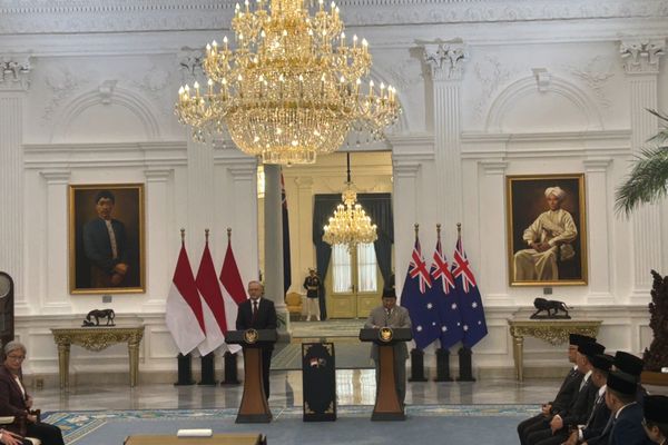 Presiden Republik Indonesia Prabowo Subianto dan Perdana Menteri Australia Anthony Albanese