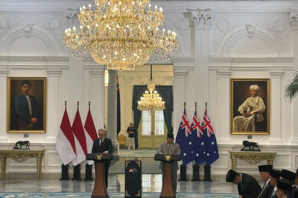 Presiden Republik Indonesia Prabowo Subianto dan Perdana Menteri Australia Anthony Albanese