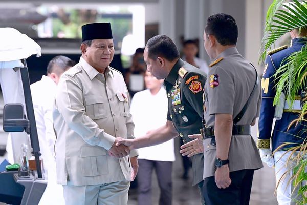 Presiden Prabowo, Panglima TNI dan Kapolri