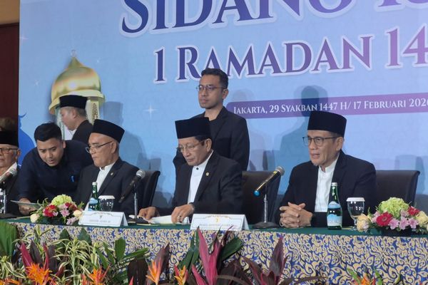 Menteri Agama Nasaruddin Umar mengumumkan 1 Ramadhan 1447 H pada 19 Februari 2026