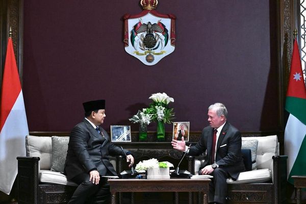 Presiden Republik Indonesia Prabowo Subianto menggelar pertemuan dengan Raja Kerajaan Yordania Hasyimiah, Raja Abdullah II ibn Al Hussein