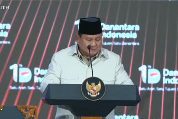 Prabowo Subianto di HUT Danantara