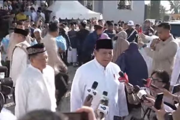 Presiden Prabowo Salat Id di Aceh