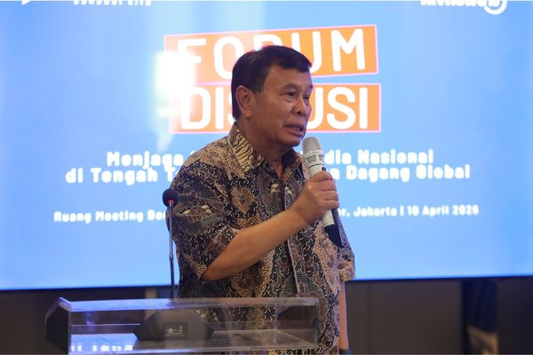 Presiden Komisaris NT Corp, Nurdin Tampubolon di acara Forum Diskusi tentang Media di Nusantara TV