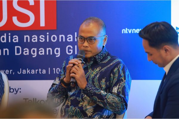 Sekjen Forum Pemred, Irfan Junaedi di acara Forum Diskusi Nusantara TV