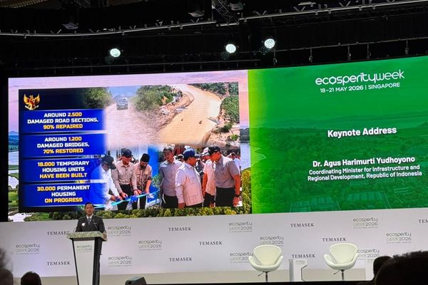Menko Infra Agus Harimurti Yudhoyono (AHY) jadi keynote address di forum internasional Ecosperity Week 2026
