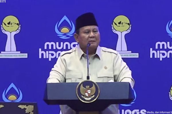 Presiden Prabowo di acara Munas HIPMI