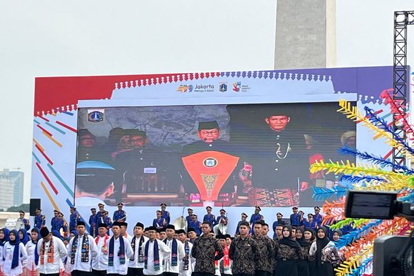 Pramono Anung di HUT ke-499 di Monas
