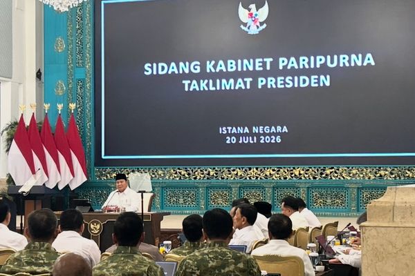 Prabowo Subianto Pimpin Sidang Kabinet Paripurna di Istana Negara