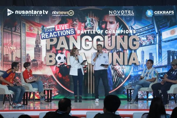 Nobar Panggung Bola Dunia di Nusantara TV