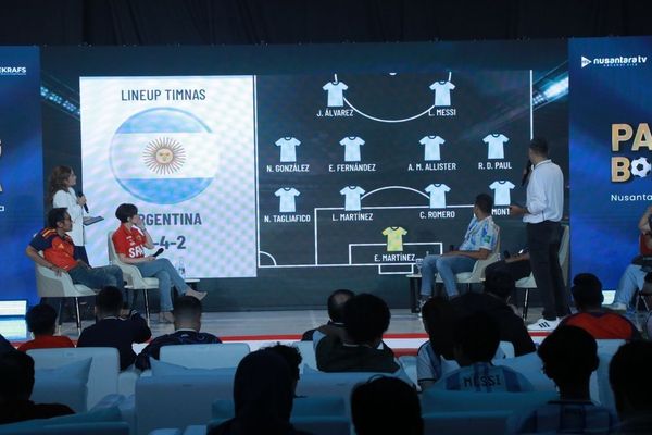 Nobar Panggung Bola Dunia di Nusantara TV