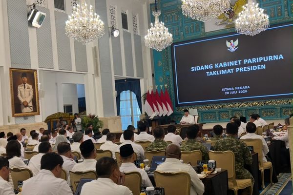Prabowo Subianto Pimpin Sidang Kabinet Paripurna di Istana Negara