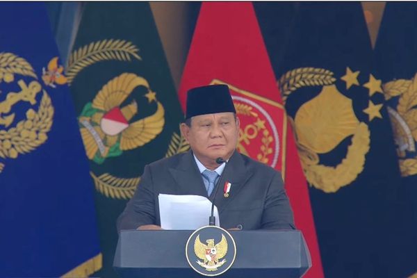 Presiden Prabowo Lantik Perwira TNI/Polri di Istana