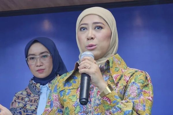 Menteri Komunikasi dan Digital Meutya Hafid di Kantor Kementerian Komunikasi dan Digital, Jakarta Pusat, Senin, 3 Agustus 2026.