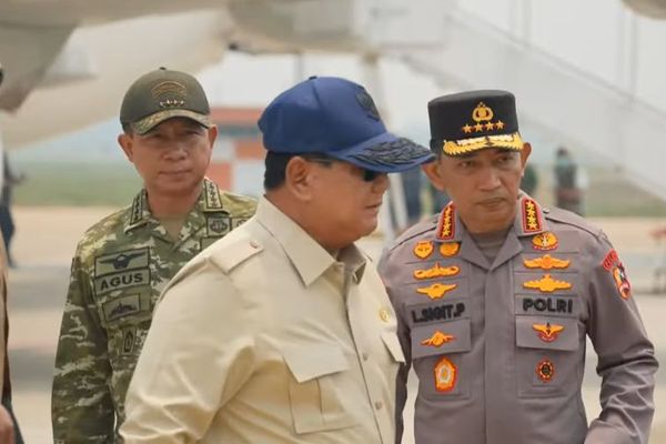 Prabowo Tiba di Kalimantan
