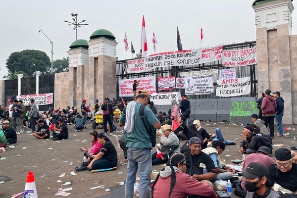 Situasi depan DPR RI pagi ini jelang demo 27 Agustus 2026