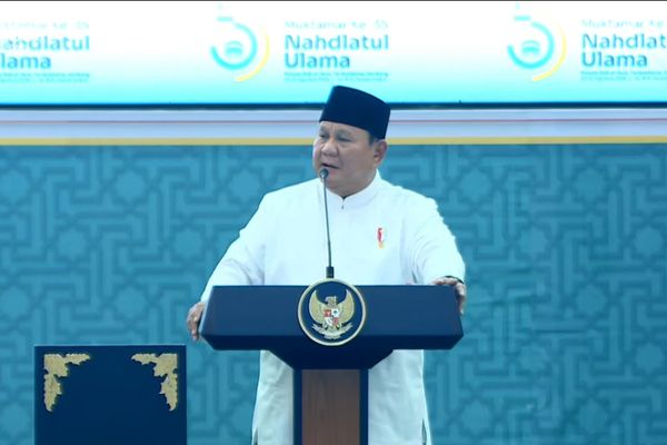 Prabowo Subianto di Pentupan Muktamar NU