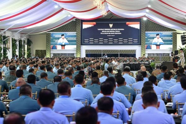 Presiden Prabowo Beri Taklimat 800 Perwira Tinggi TNI-Polri