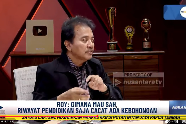 Abraham: Roy Suryo sebut Indonesia Nggak akan Maju Selama Wapresnya Gibran