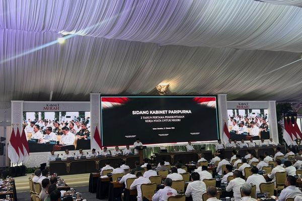 Prabowo Subianto dalam Sidang Kabinet Paripurna