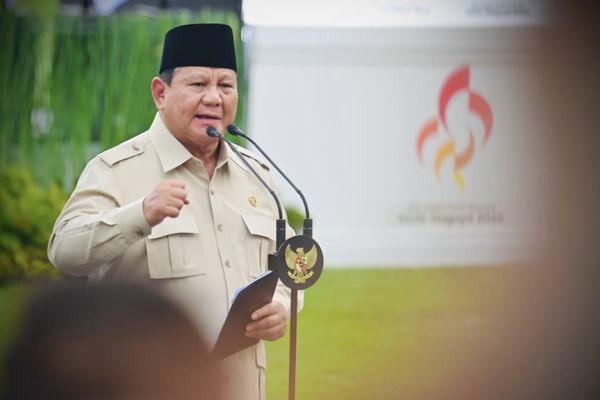 Presiden Prabowo Subianto depan Atlet Asian Games