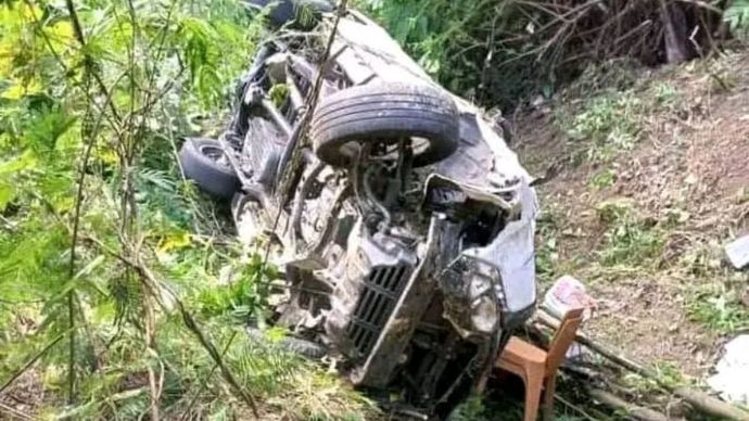 Kecelakaan mobil di Cibinong, Cianjur (Facebook Kabar Cibinong Cianjur Selatan)