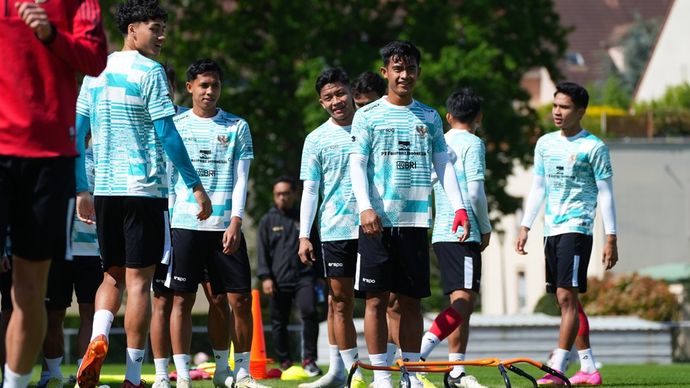 Timnas Indonesia U-23 terus mematangkan persiapannya di Paris, Prancis jelang laga playoff melawan G <b>(Dok PSSI)</b>