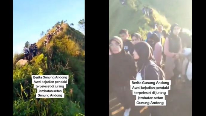 Seorang pendaki asal Kendal, Jawa Tengah, dilaporkan telah terjatuh ke jurang di kawasan Jembatan Setan Gunung Andong