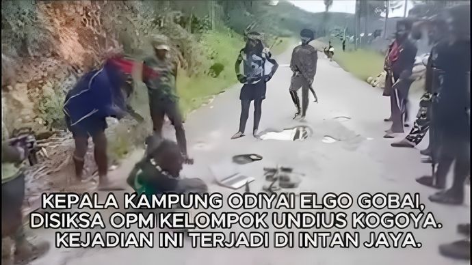 OPM Siksa Kepala Kampung di Intan Jaya Papua