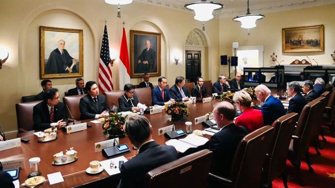 Pertemuan bilateral antara Indonesia dan Amerika Serikat digelar di Gedung Putih, Washington DC