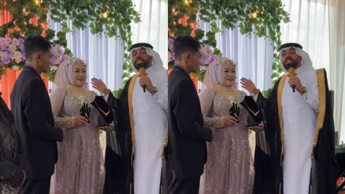 Majikan Asal Arab Saudi Sambutan di Pernikahan ART di Indonesia <b>(Instagram @lambe_turah)</b>