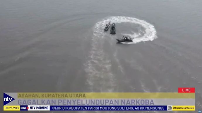 Kapal nelayan ini diduga membawa narkotika jenis sabu yang akan diseludupkan ke wilayah Tanjung Balai, Asahan.