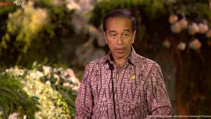Presiden Jokowi di welcoming dinner World Water Forum (WWF) 2024 di Bali. (YouTube) 