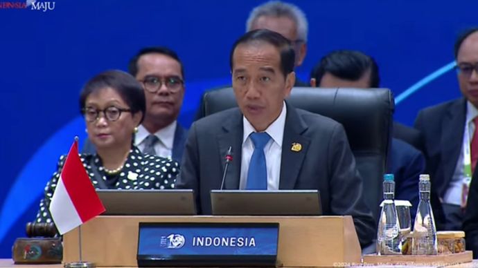Presiden Jokowi saat membuka World Water Forum ke-10 di Bali. (YouTube) 