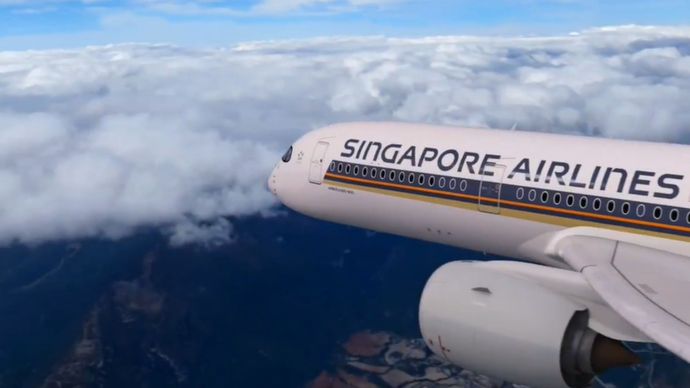 Ilustrasi Pesawat Singapore Airlines